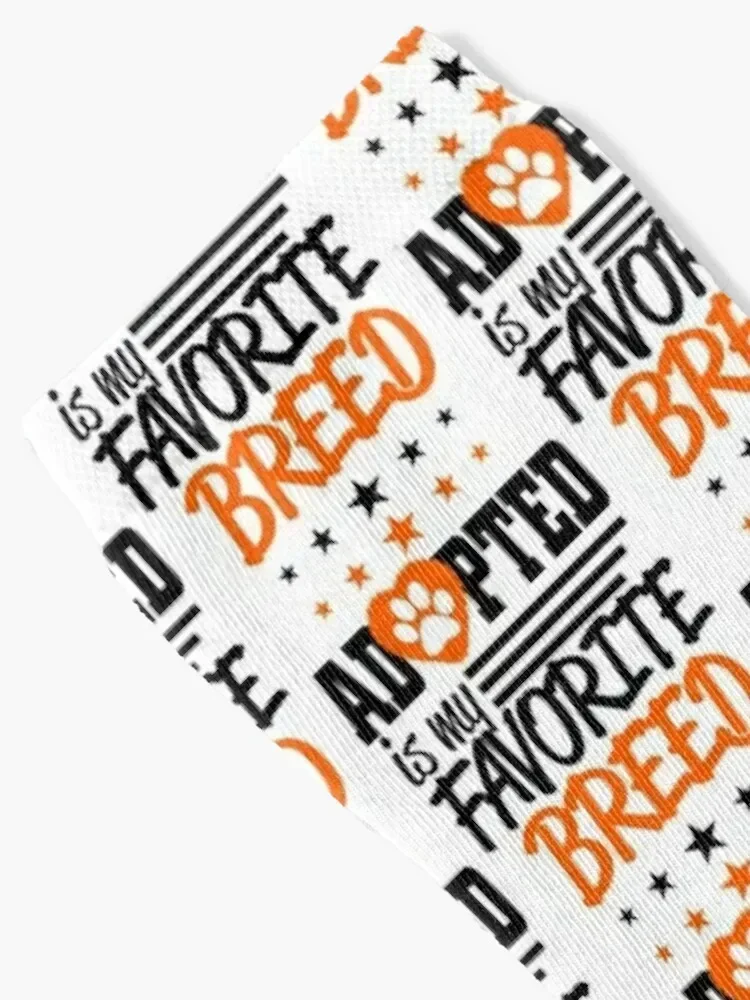 Adopted is My Favorite Breed - Christmas And Birthday Gift Ideas For Dog Lovers Socks loose essential Socks For Women Men's