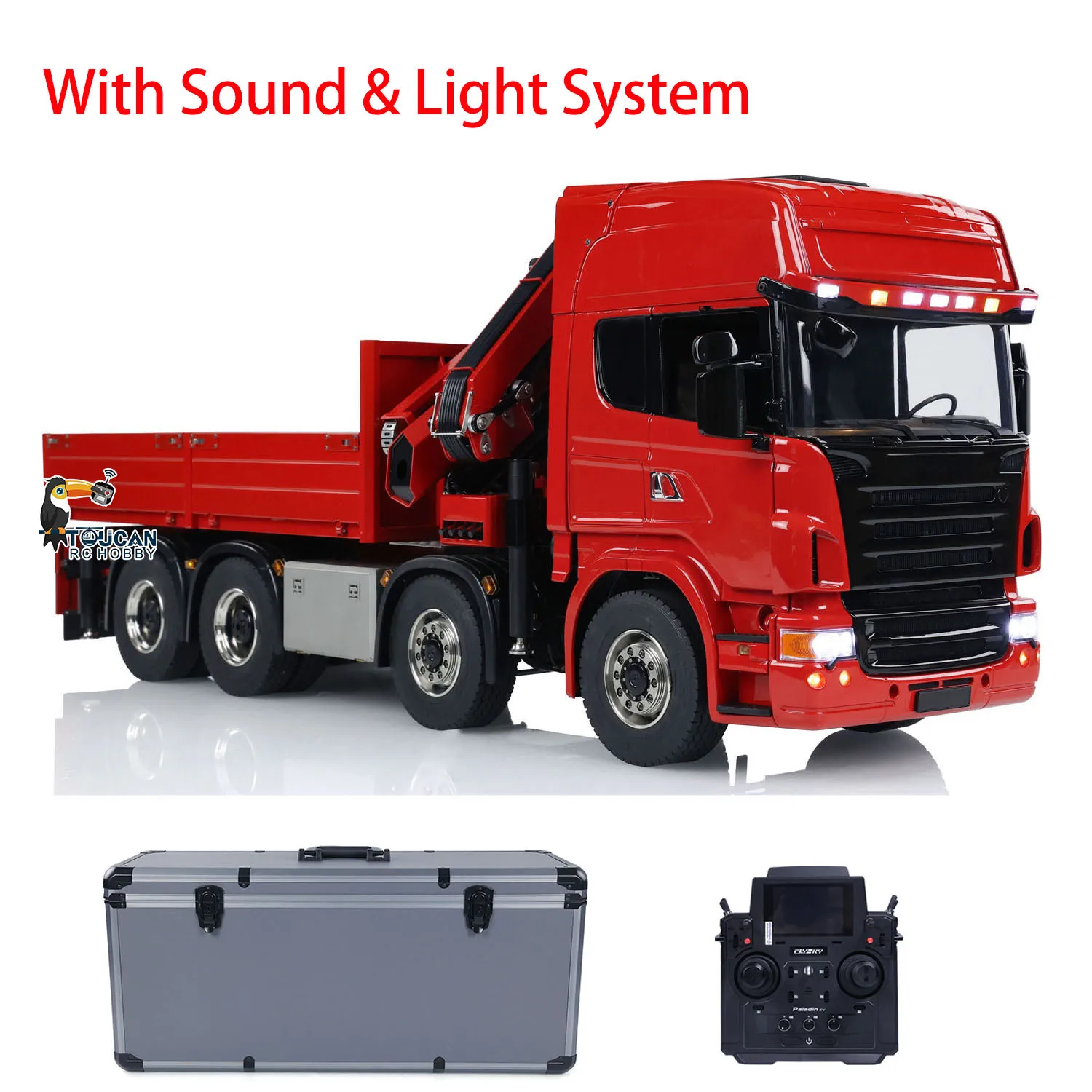 8x8 RC 1/14 Гидравлический металлический кран-трактор Электромобиль Быстроприемное ведро 3-скоростная коробка передач PL18EV Набор звуковых светильников