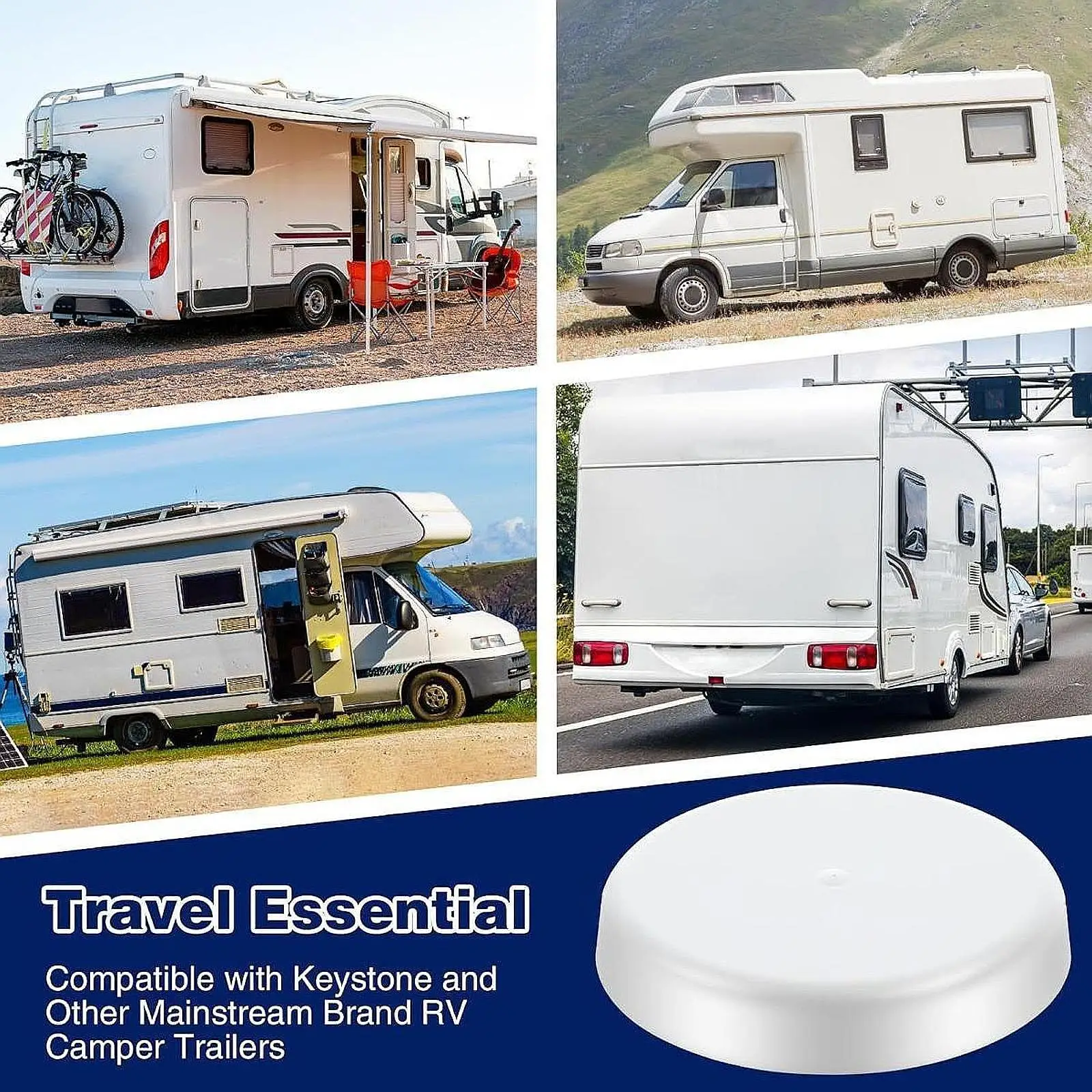 

RV Roof Mushroom Vent Cap Vent Cover Cap Replace Lightweight Accessory Ceiling Vehicle Easily Install Spare Parts Water Guard