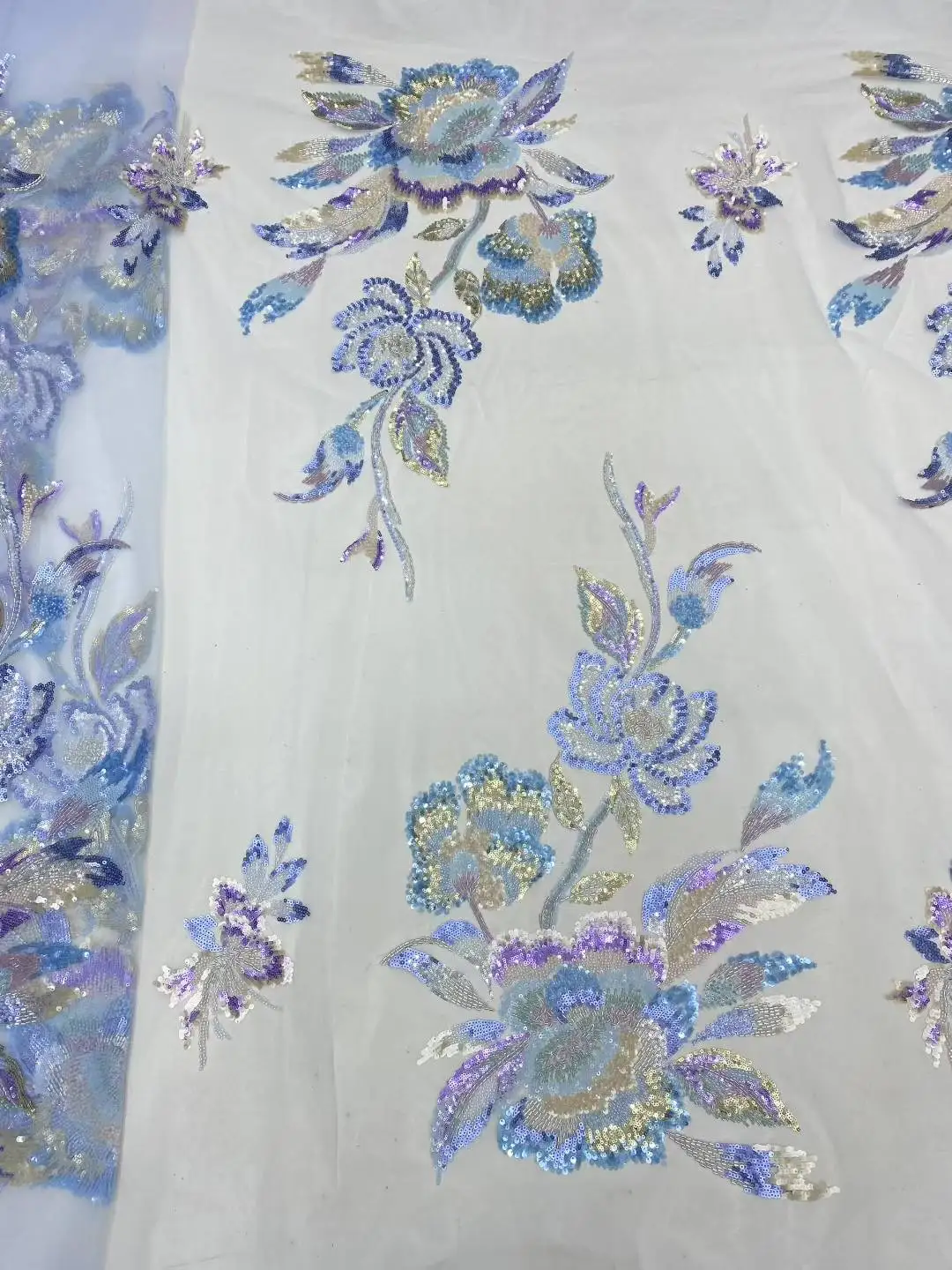 Африканская тяжелая кружевная ткань с бисером, 5 ярдов, 2025 г., высокое качество, нигерийский французский тюль с блестками для шитья материала свадебного платья