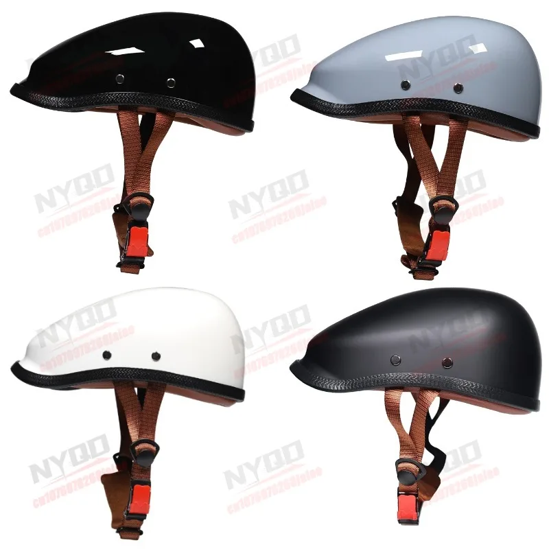 オートバイライディングレトロスクープヘルメット、パーソナライズされたウォータースクープヘルメット、自転車電動バイク、四季対応ハーフヘルメット