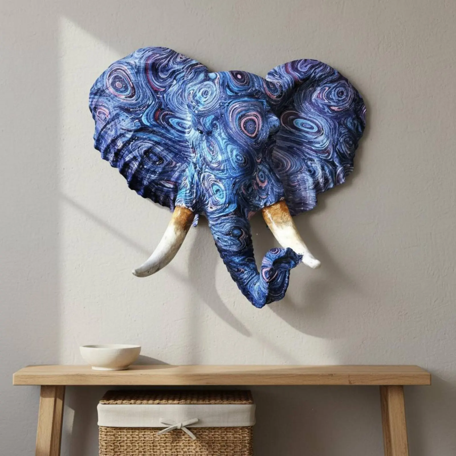 

Dimensional Creature Head Wall Decor Perfect Gift Dimensional Creature Wall Art Hand-Painted Waterproof for Outdoor, Garden