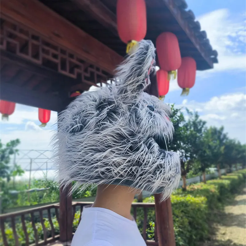 أغطية واقية لخوذة الدراجة النارية ، كرتونية أرنب مضحكة ، جراب وجه كامل ، أمان خاص ، غطاء قطيفة للموتور