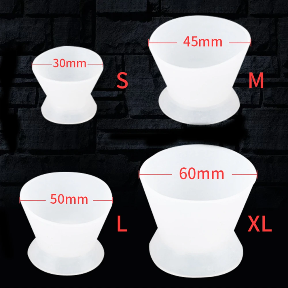 4Pcs/Set Dental Silicone Cup Autocoagulation Rubber Oral Cavity Mixing Small Bowl Dentistry Material Tool Lab Product Multi Size