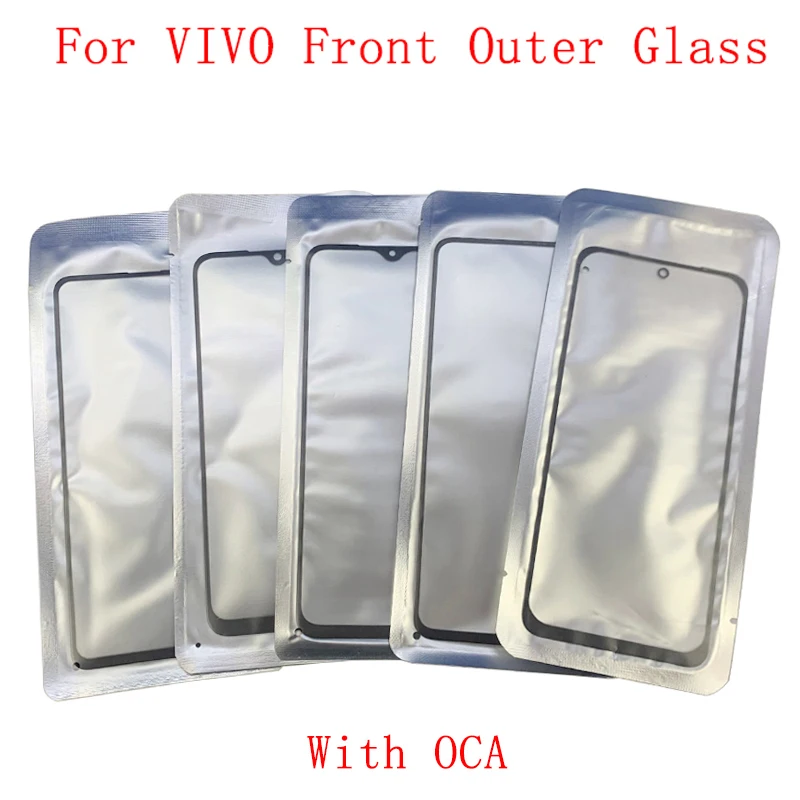 

5Pcs Front Outer Glass Lens Touch Panel Cover For VIVO X23 V9 V7 Y73S Y70 Y52S Y51 Y50 Y30 Y20 Glass Lens with OCA