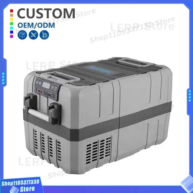 Low Noise Double Zone Car Fridge Portable Refrigerator Trip Patio Picnic Tent Compressor Camping Rv Fridge Freezer