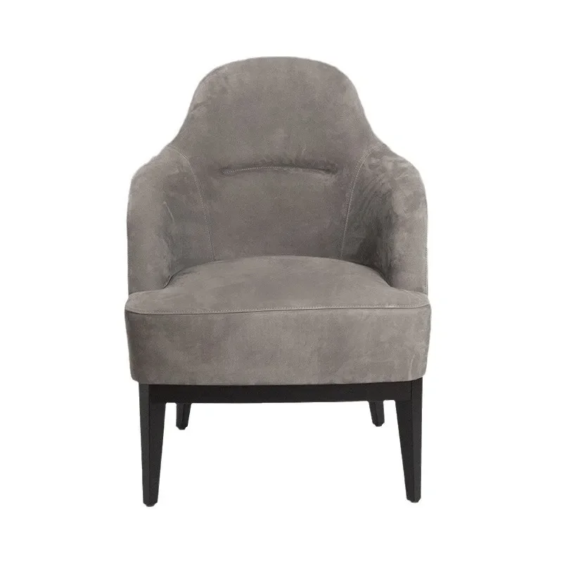 

European solid wood fabric home living room luxury model room clothing reception single chair