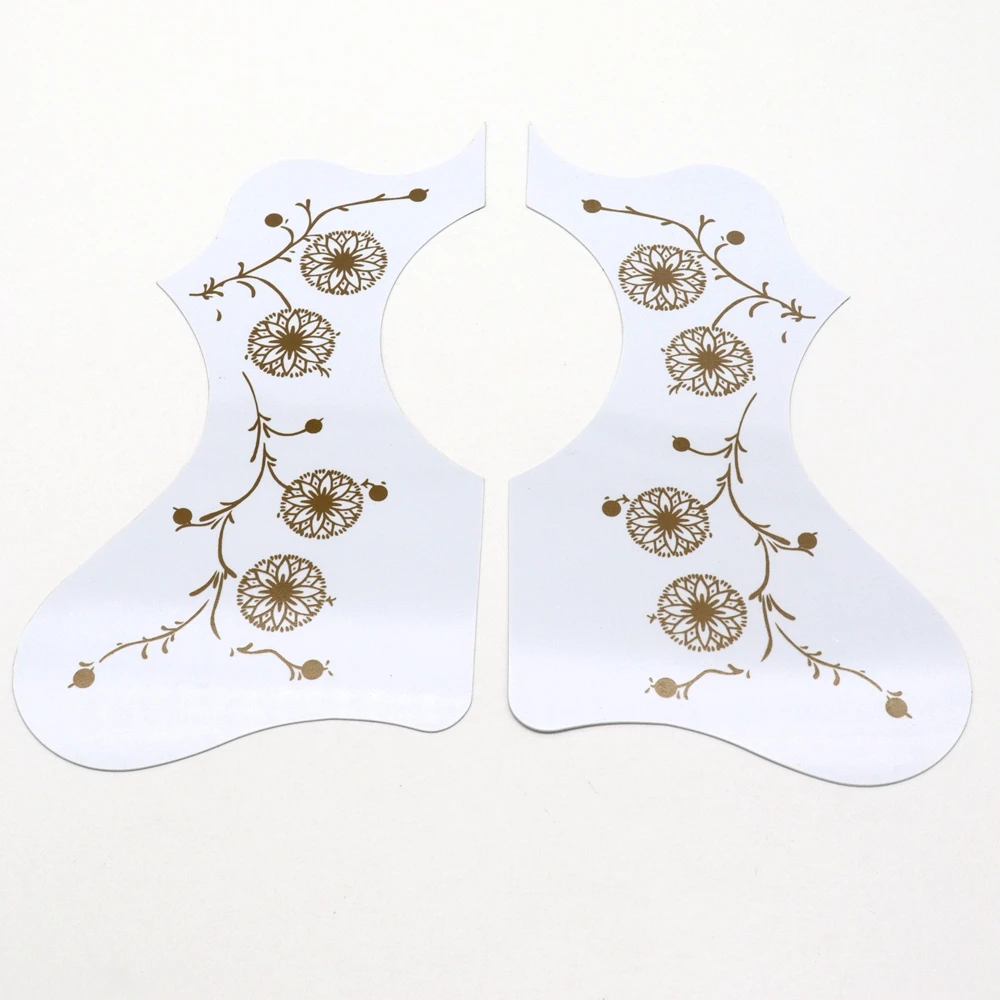 EJ200 Left and Right Hand Folk Acoustic Guitar Protection Pickguard Anti-scratch Plate With Gold Flower pattern