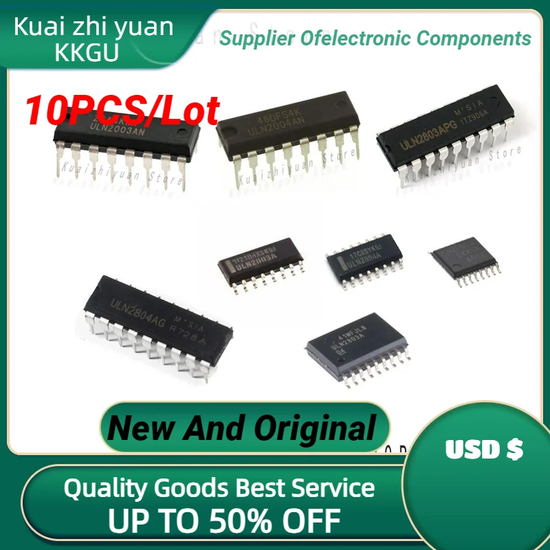 10PCS/Lot New And Original ULN2003AN DIP-16 ULN2003APG DIP ULN2003ADR ULN2004AN ULN2004ADR ULN2003AIPWR ULN2003A ULN2803APG