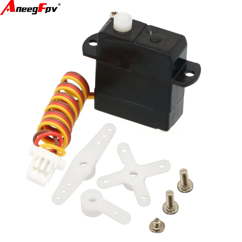 

Aneegfpv Низковольтный микроцифровой сервопривод Mini JST Разъем для радиоуправляемого самолета Автомобиль Грузовик Вертолет Лодка Игрушки Модель особенного, 1,7 г