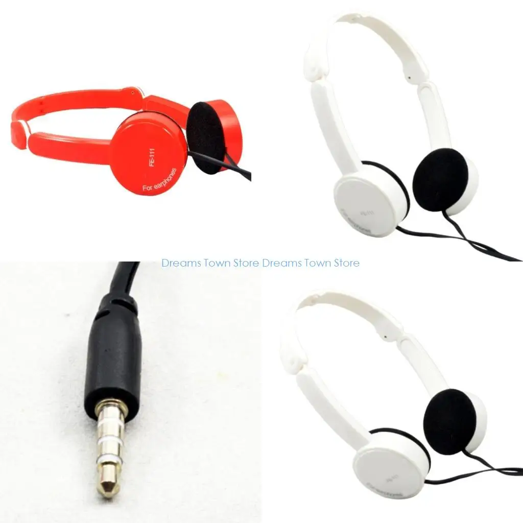 HX6A Corded Headphone with Microphone Foldable Stereo Headphone with 3.5mm Port