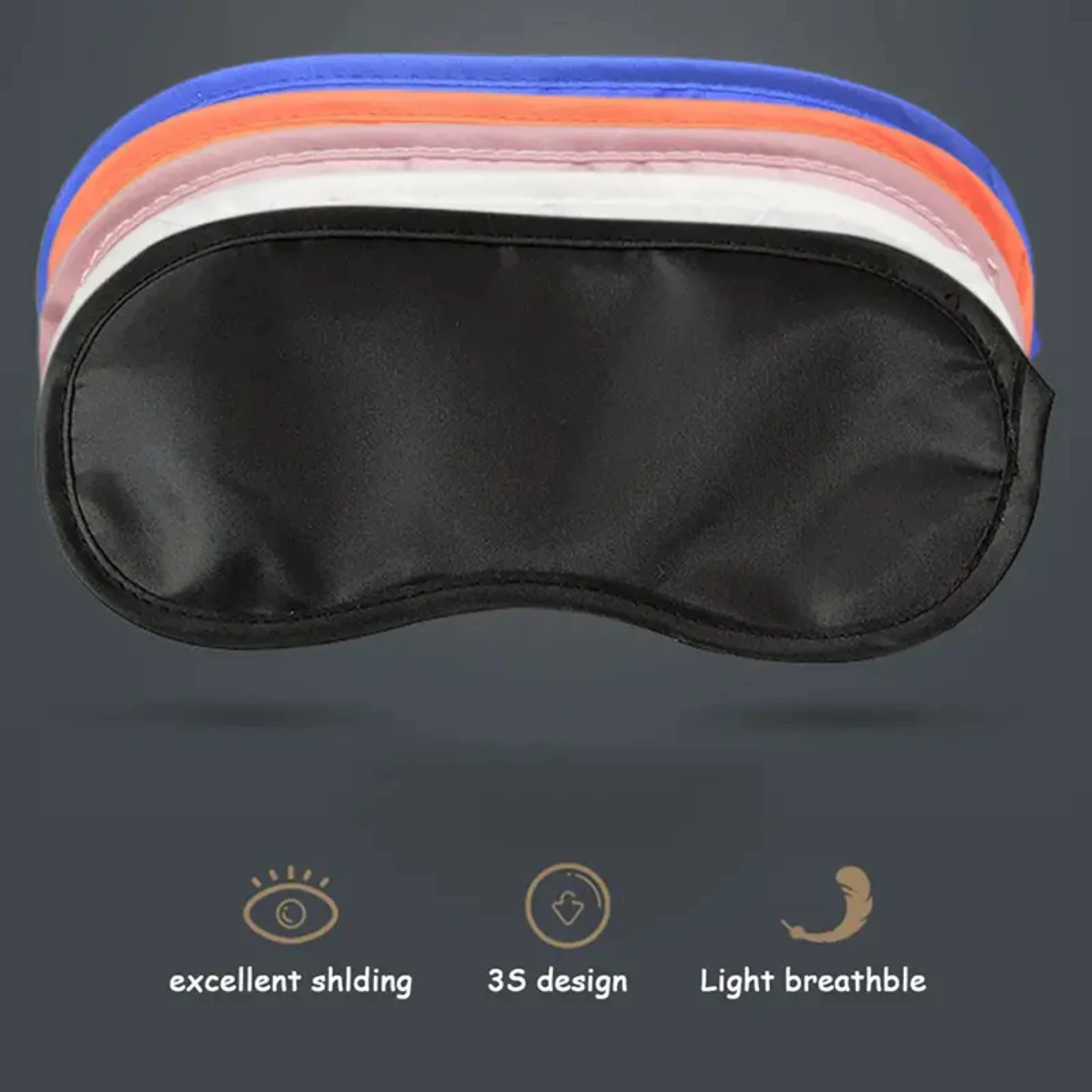 Soft and Portable 1 Pc Natural Sleeping Eye Mask Eye Shade Cover for Women Men - Comfortable Blindfold Travel Eye Patch Wrench 