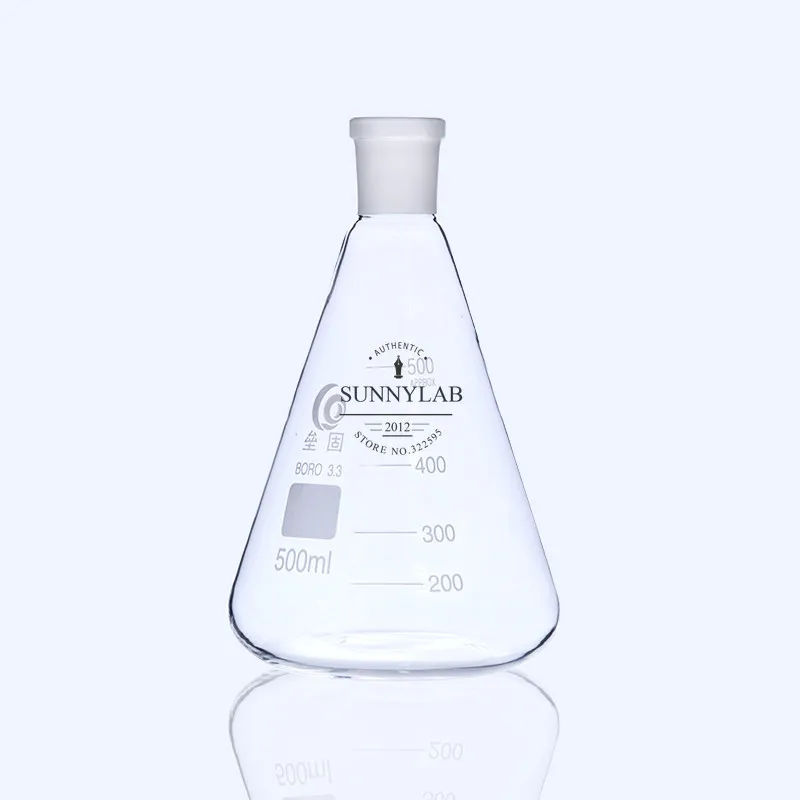 1 sztuk lab 25ml do 2000ml wysokiej jakości szkło borokrzemowe spirala szyi ze standardowym usta 19 #24 #29 # trójkątna kolba kolba stożkowa