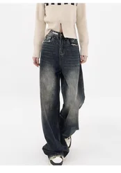 New Style Y2K Baggy Jeans Women Streetwear Retro Fashion Autumn High Waist Pants Loose Wide Leg Denim Trousers Femal
