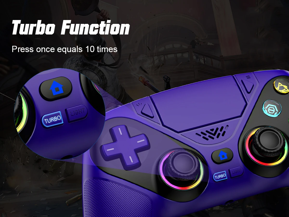 RGB-Controller für Playstation 5, PS5 Pro/PS5 Slim, Hall-Joystick, Dual-Vibration, Gamepad, Turbo, PS5-Controller – Detail 17