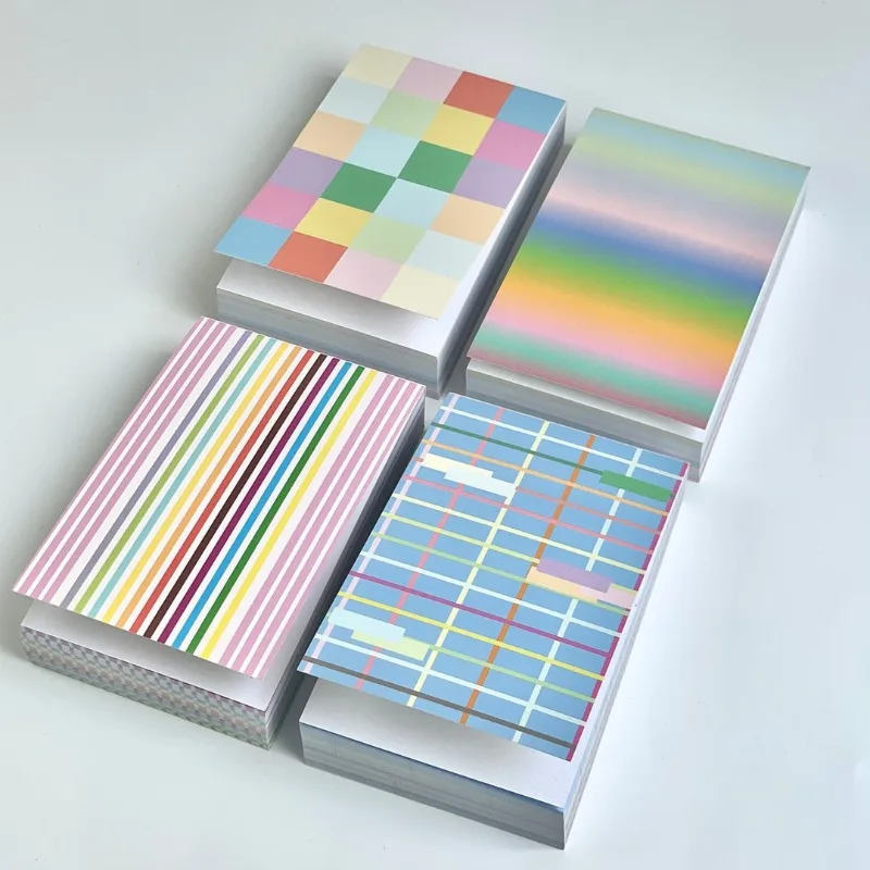 المفكرة القابلة للتمزيق 120 ورقة لا مذكرة الوسادة لسكرابوكينغ المجلات الملاحظات الملونة مخطط إدراج داخل ورقة القرطاسية #3