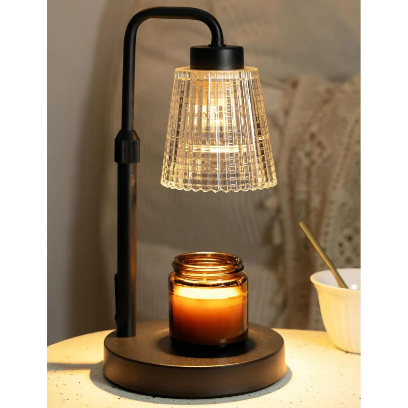 

Dimmable Candle Warmer Lamp with Timer Adjustable Height Wax Melt Warmer for Jar Candles Gift for Women Mom Home Decoration