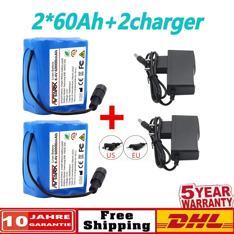 

New Bicycle Light Headlamp Oxygen pump Solar lamp 18650 Batteries 8.4V 80Ah Scooter 80Ah Lithium Ion Rechargeable Battery Pack