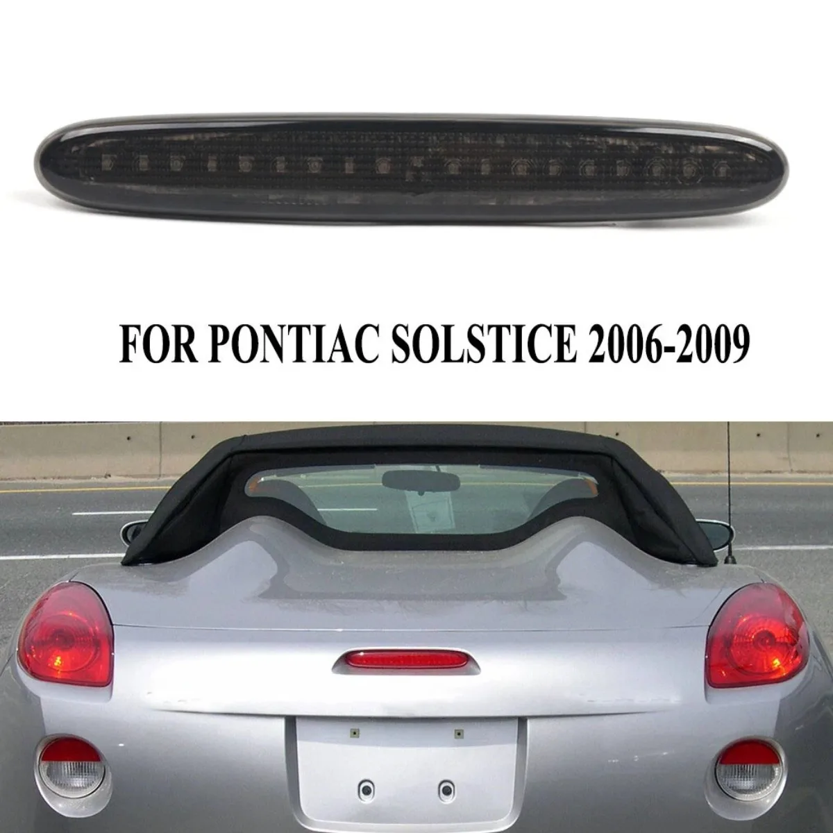 289102, 15885939 Car Red /Black High Mount 3rd Rear Tail Brake Light Lamp Rear Stop Lamp For Pontiac Solstice 2006 2007 -2009