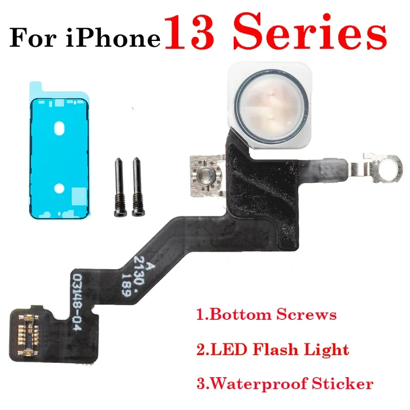 

1set LED Flash Light Sensor Flex Cable Ribbon Proximity Distance Ambient Waterproof Sticker Screws For iPhone 13 Pro Max Mini