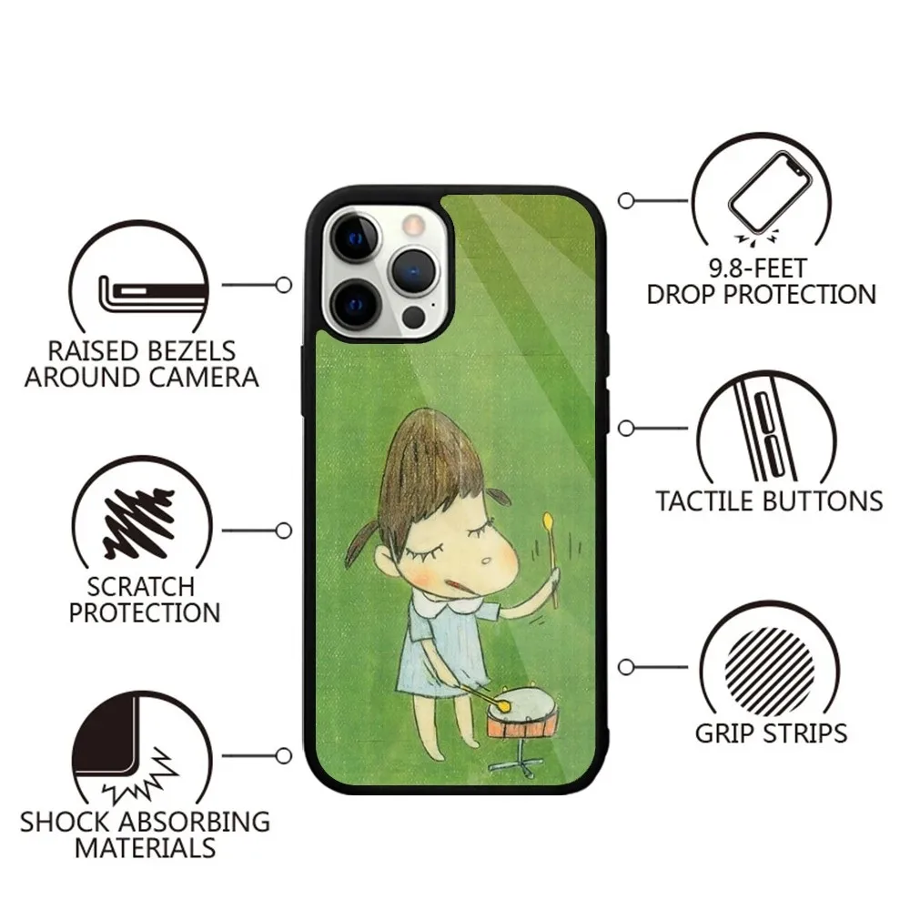 Yoshitomo Nara Art  Phone Case For iPhone 15,14,13,12,11,Plus,Pro,Max Mini Magsafe Magnetic Wireless Charging