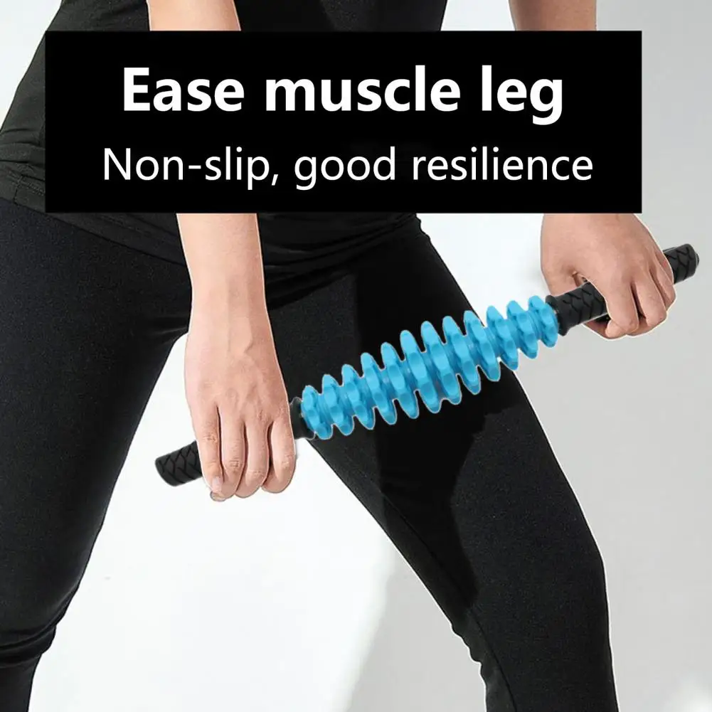 Functional Muscle Massager Slimming Reusable 12 Wheels Gym Exercise Massage Roller  Wear-resistant Fascial Rod for Legs