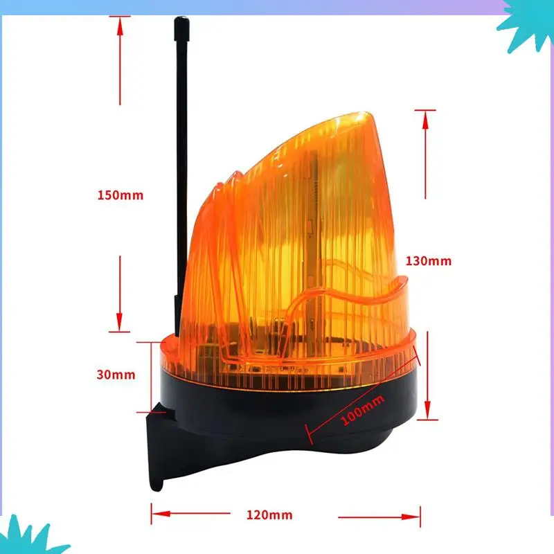 ABZW 2X 12V-220V LED 알람 빛 스트로브 깜박임 비상 경고 램프 자동 게이트 오프너에 대 한 벽 마운트