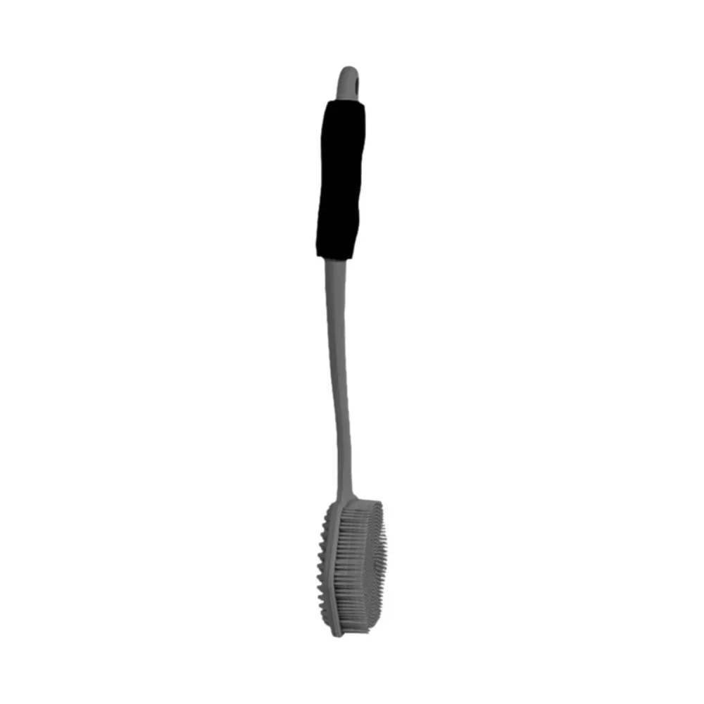 

Double Sided Silicone Shower Brush Thickened Anti Slip Bathing Brush Extend Widen Brush Head Back Scrubber Bathroom