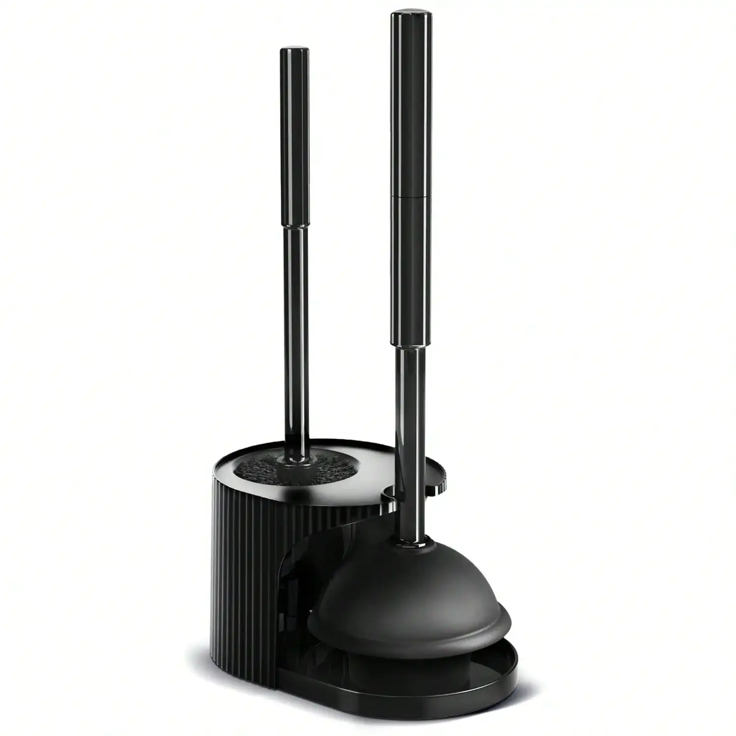 

2-In-1 Toilet Brush Set, Extended Handle Plunger, Toilet Brush Plunger Set, Bathroom Cleaning Tools, Toilet Brush Plunger Set, Cleaning Brushes, Bathroom Cleaning Products, Black