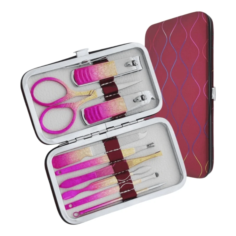 Manicure T4MB, pedicures, unghie, toelettatura professionale, strumenti per cura delle unghie con custodia da