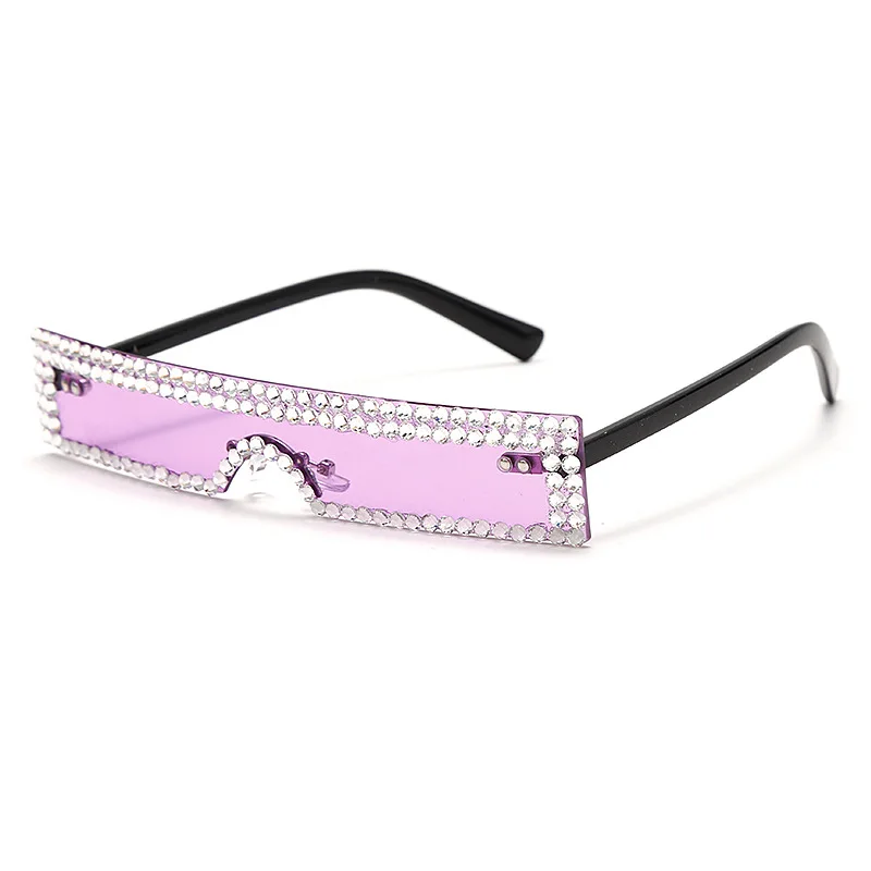 Small Square Box Glasses Luxury Rhinestone Fashion Decorative Glasses Decorative Glasses