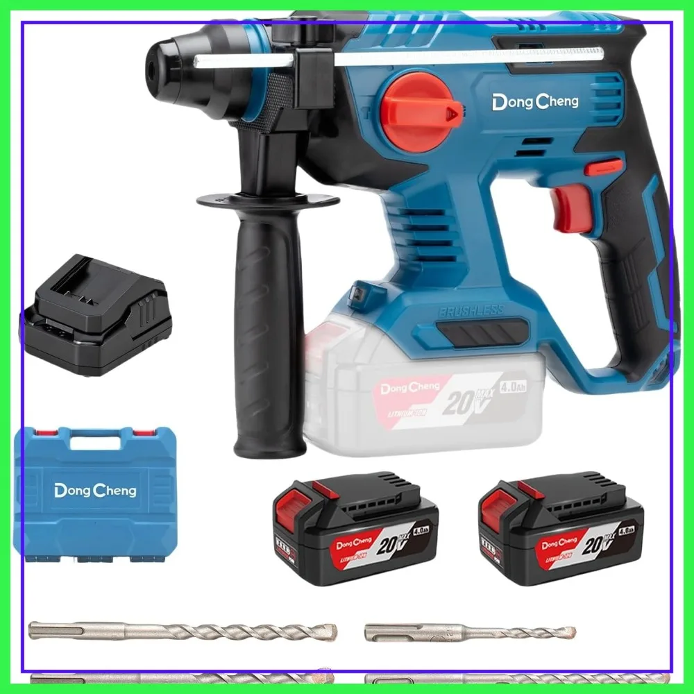 

20V Max Brushless Rotary Hammer Drill, 7/8" SDS-Plus, 2.1J, 4 Modes, 4500 BPM, Cordless with 2x4.0Ah Battery & Fast Charger