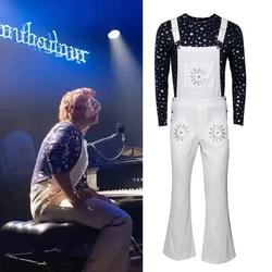 Rocketman Cosplay Costume Elton John Halloween Adult Suit Carnival Bib Pants Halloween Party Outfits