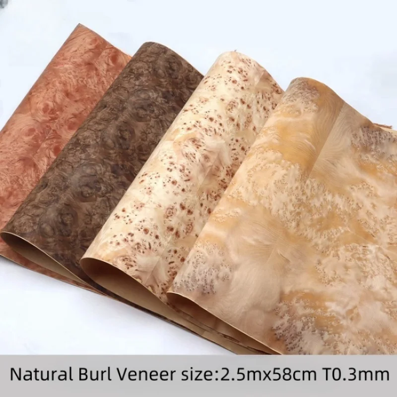 Natural Wood Veneer White Oak Black Walnut Teak Rosewood Various Furniture Veneers 58x250cm Thickness 0.3mm