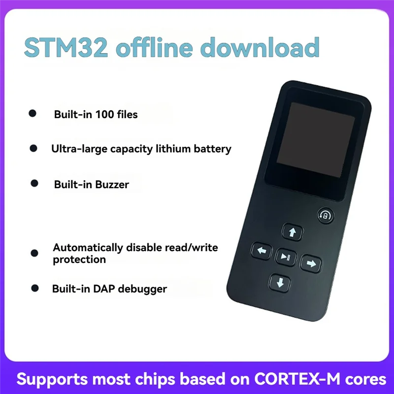 

A69Z STM32 Автономный загрузчик Mini-Pro Programmer GD32 MM32 AT32 CH32 с литиевой батареей DAP-Debugger