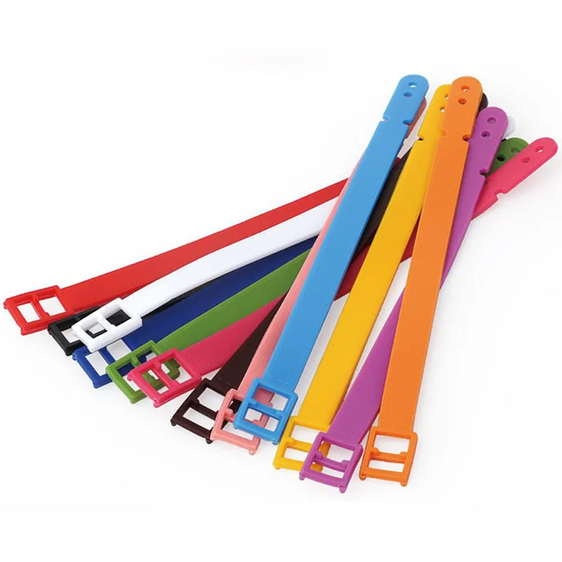 5 Pcs/Lot Candy Color Luggage Tag Strap Label Bag Handbag Portable Travel Accessories Name ID Address Tag Strap