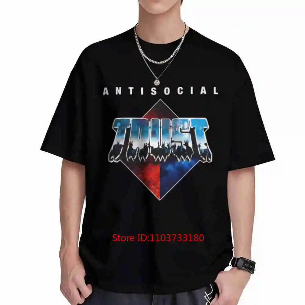 T-shirt à manches courtes 100% coton avec logo du groupe de punk français Antisocial
