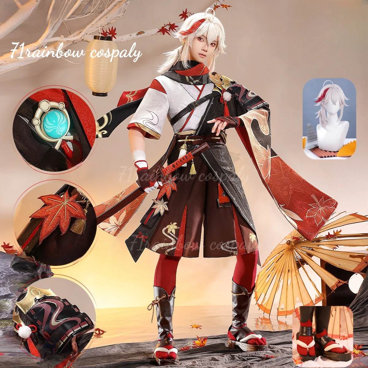 

Kaedehara Kazuha Cosplay Genshin Impact Cosplay Costume Christmas Outfits Uniforms Clothes Genshin Impact Costumes Cosplay