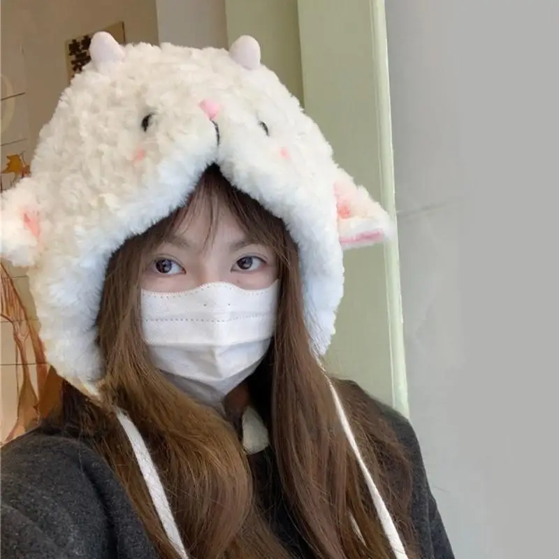 

P9FE Fashionable Unisex Hat Versatiles Outdoor Hat Lovely Furry Winter Daily Life Hat
