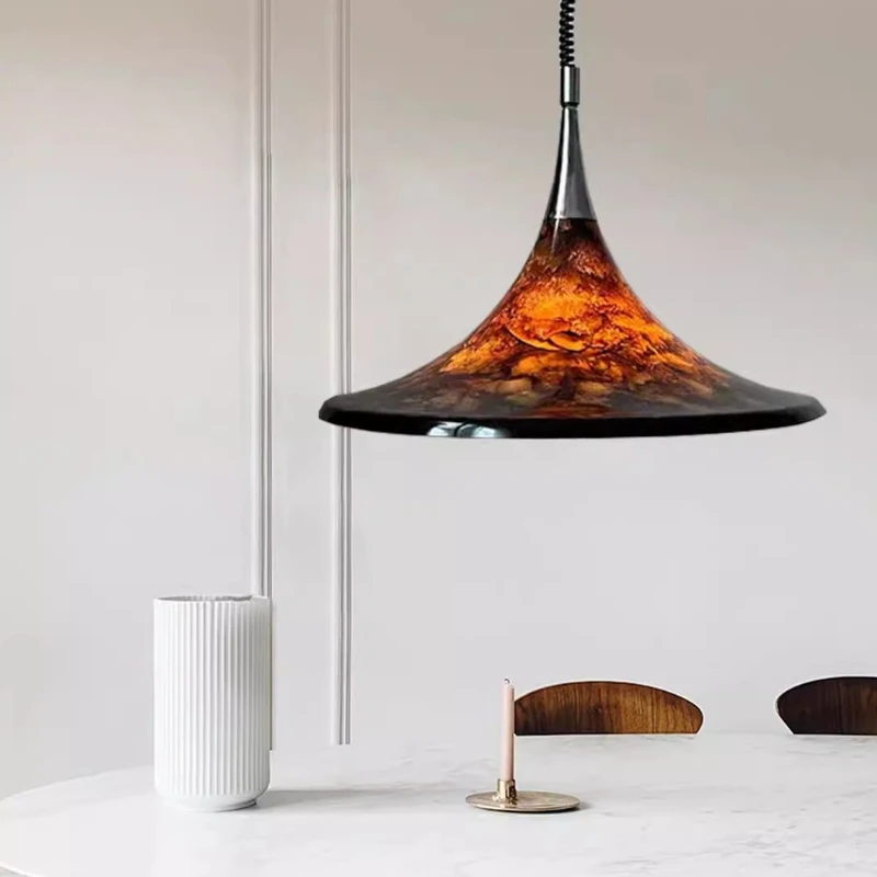 Fer LED lustre moderne Style artistique suspension Restaurant étude couloir éclairage lampes décoration de la maison accessoires