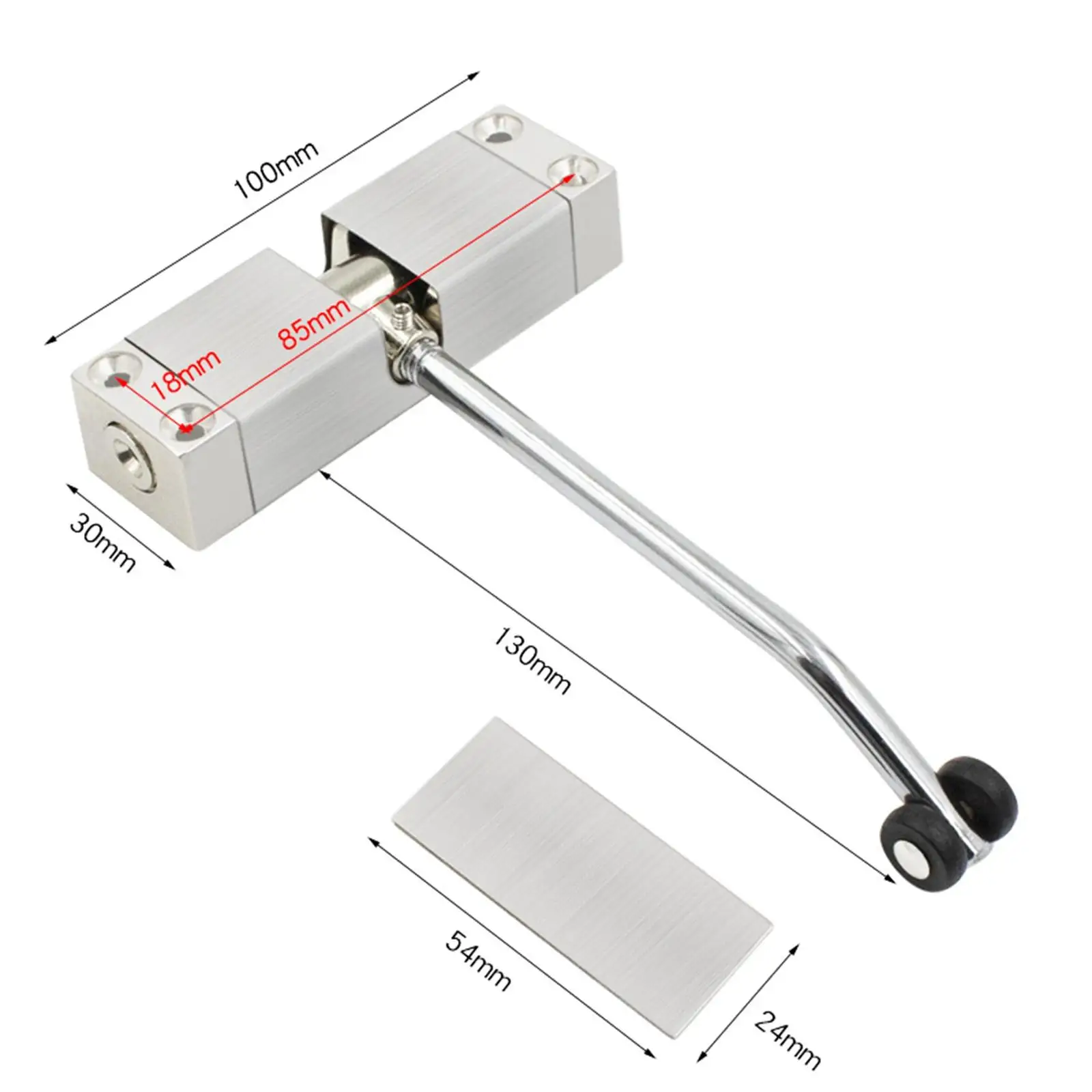 Automatic Door Closer Spring Door Closer Adjustable Closing Speed Spring Loaded Easy to Install for Room Door Front Door