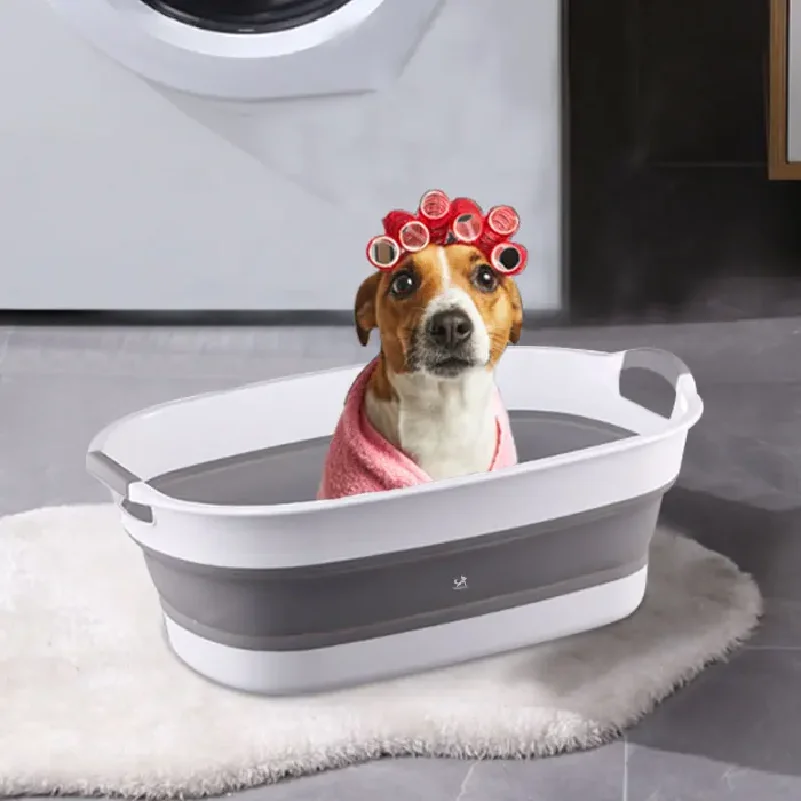 Dingdongpet Pet Surround Soft Collapsible Bathtub