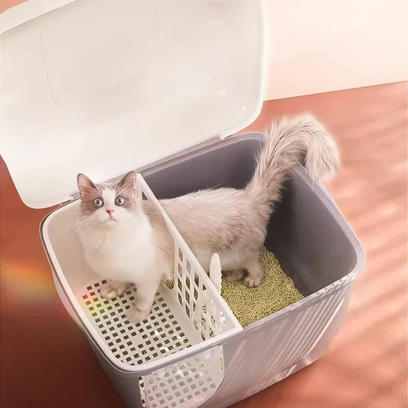 Villa Cat Litter Box Wc Toilet Training Kit Cage Toilet Cat Litter Box Items Mat Door Scraper Areneros Para Gato Pet Supplies