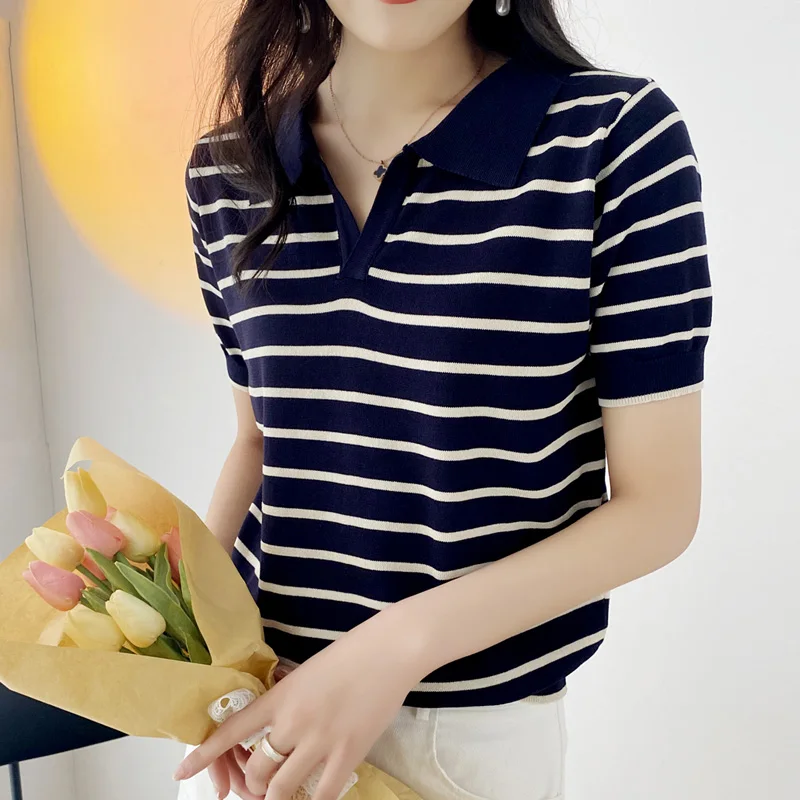 Thumbnail 3 - #37 Latest Striped Knit Sweaters Offers