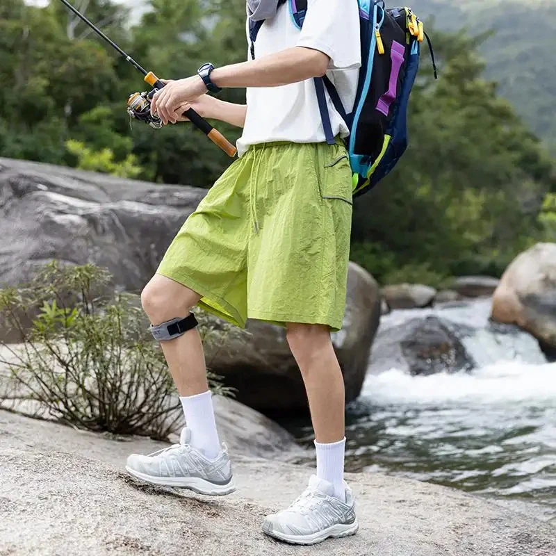 

Новые мужские шорты 2026 года, модные брендовые, свободные повседневные спортивные брюки, универсальный стиль, прямой крой, для пляжа и на каждый день, размер S