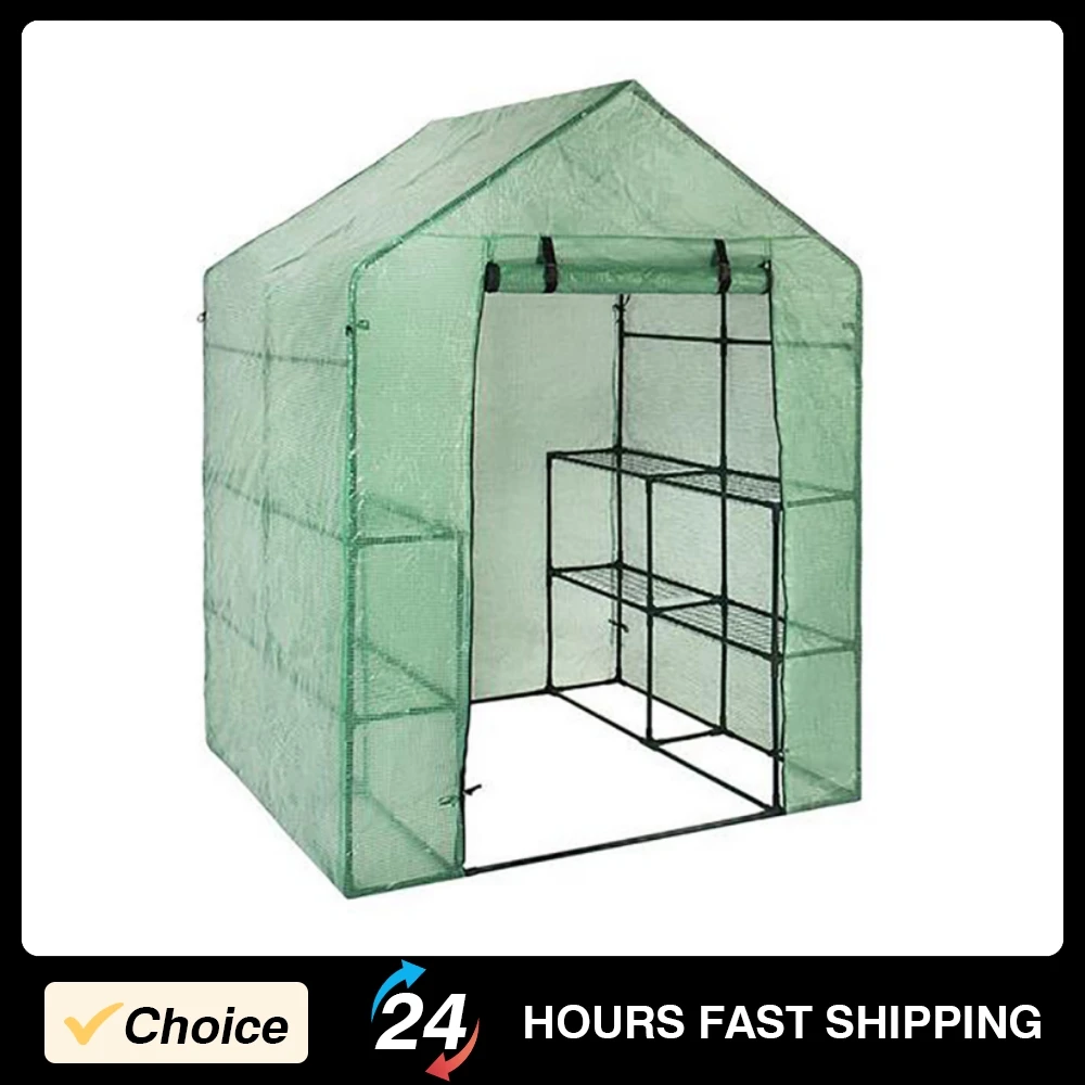 

Portable PVC Garden Cover Waterproof UV Keep Warm Cold Garden Greenhouse Cover Garden Accessories Mini Walk In Greenhouse