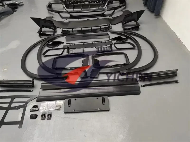 Turbos-Style Carbon Fiber Body Kit For Porsche Cayenne 9Y0 Upgrade PP  Molded Front Lip Rear Diffuser Side Skirt