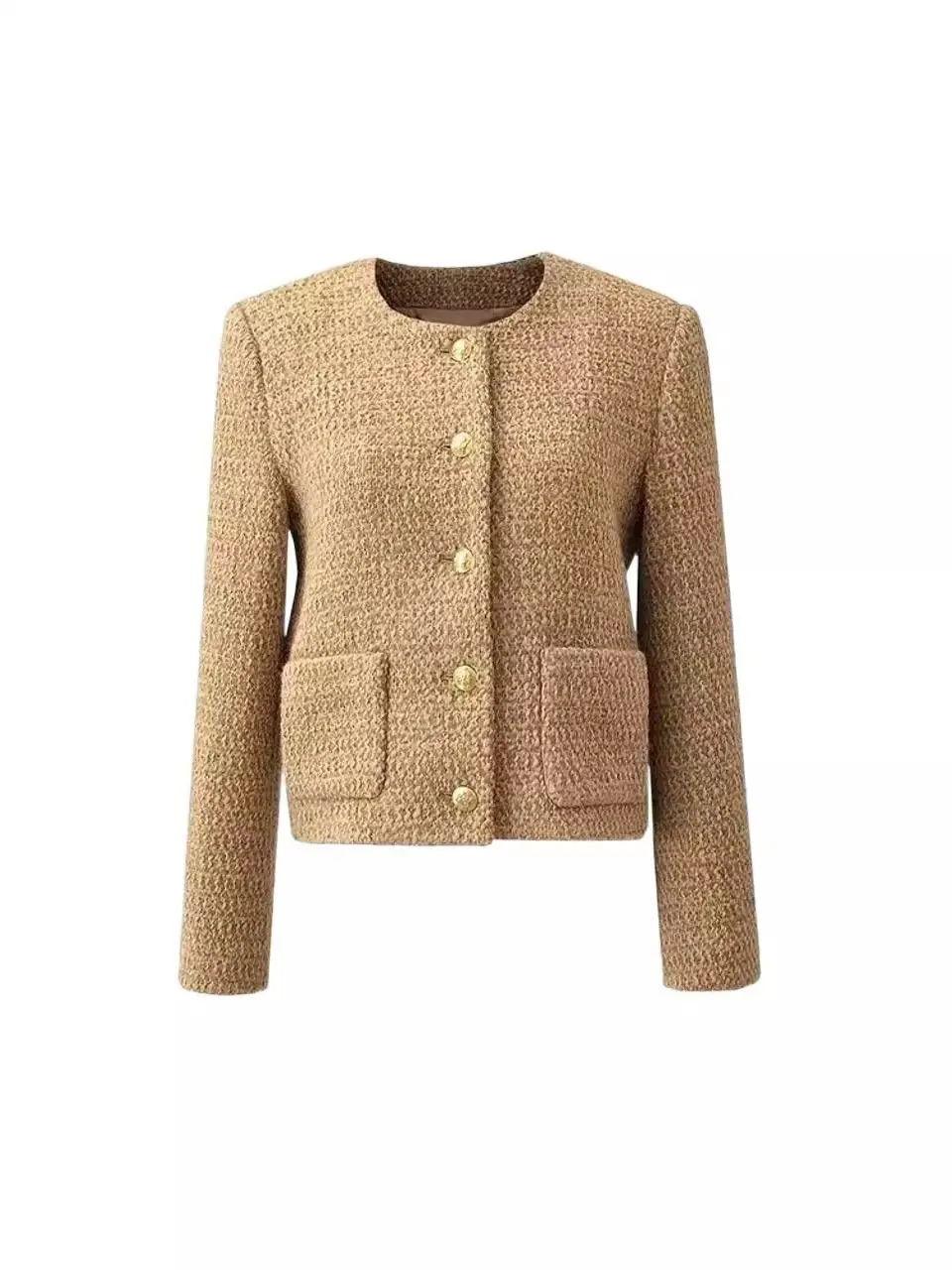 French  style women 2025 new Internet celebrity high sense fashion versatile sweetheart style commuter wool short coat tide