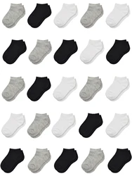 25Pairs Ankle Socks - Toddler Low Cut Socks -  for 1-14 Years Boys Girls School Socks