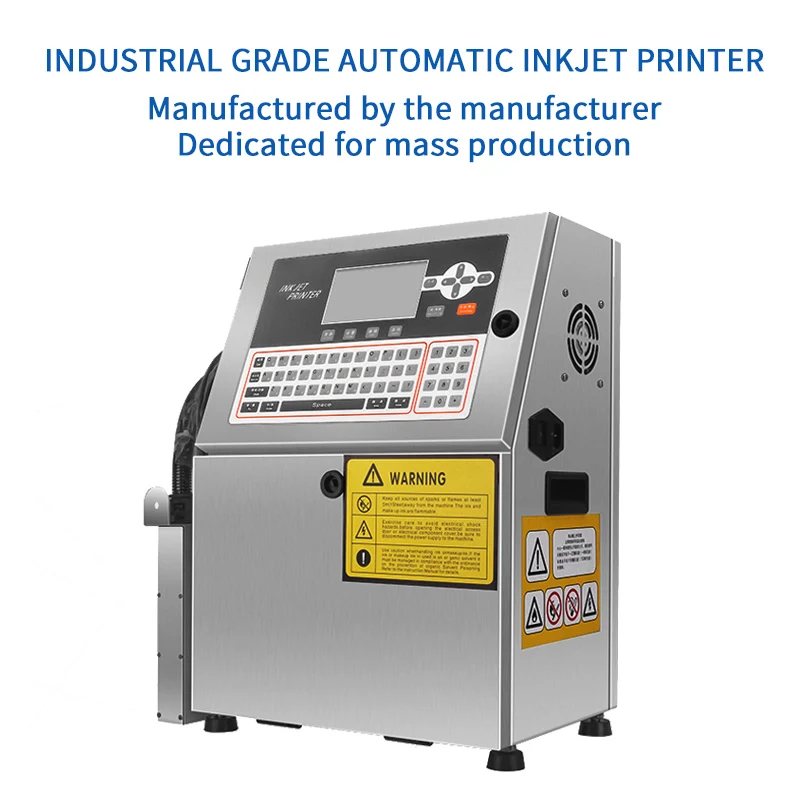 Easy-to-Operate Continuous Date CIJ Printer Single-Color Inkjet Bill Printer for Farms Solvent-Based Ink Label Printer